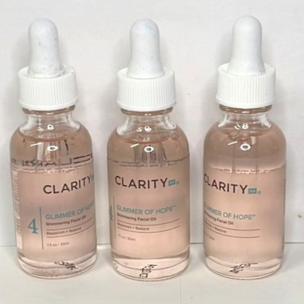 Clarity Rx 4 Glimmer Of Hope Facial Oil Replenish + Restore 1 oz (Lot of 3)